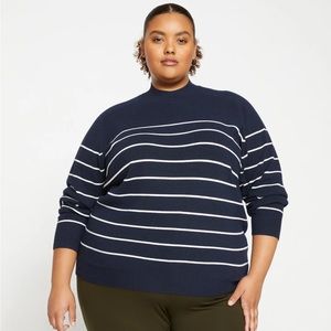 Universal Standard Mariniere Eco Relaxed Core Sweater
Navy/White size M item#41